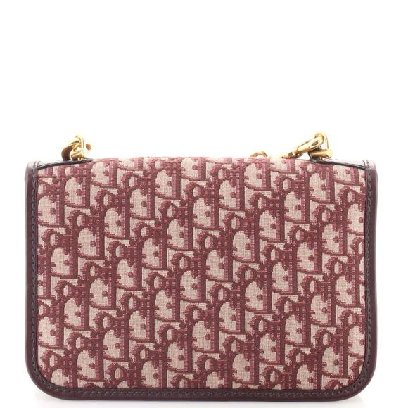 Christian Dior Dioraddict Flap Bag with Strap Oblique Canvas Medium Red - Picture 4 of 7